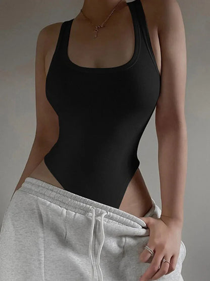 Knit Bodysuit 2024 Hot Summer Sexy Bodycon Off Shoulder Halter Tops Casual Street Bodice For Women ClubWear