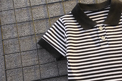 Summer Clothes for Children Baby Boys Girls Striped T-Shirt And Shorts 2pcs Set Toddler Fashion Tracksuit