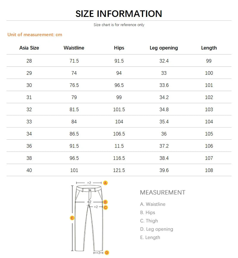 Spring Summer Thin Men's Jeans Fashion Korean Elastic Slim Straight Business Casual Denim Pants Classic Washed Male Trousers