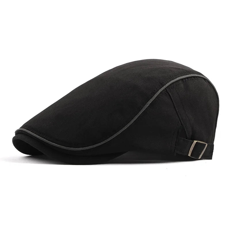 Men's Women's Beret Herringbone Flat Ivy Newsboy Hat Wool Blend Gatsby Cabbie Adjustable Cap