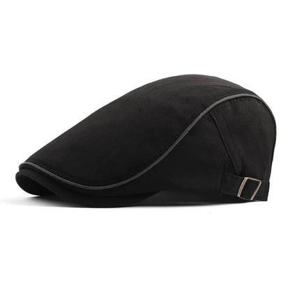 Men's Women's Beret Herringbone Flat Ivy Newsboy Hat Wool Blend Gatsby Cabbie Adjustable Cap