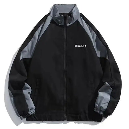Hip Hop Men's Varsity Jacket High Street Patchwork Color Block Windbreaker Coats Spring Autumn New Thin Fashion College Jackets