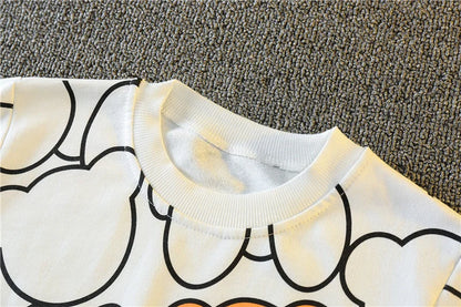 New Spring Autumn Baby Girl Clothes Children Boys Fashion Cartoon T-Shirt Pants 2Pcs/Sets Toddler Sports Costume Kids Tracksuits