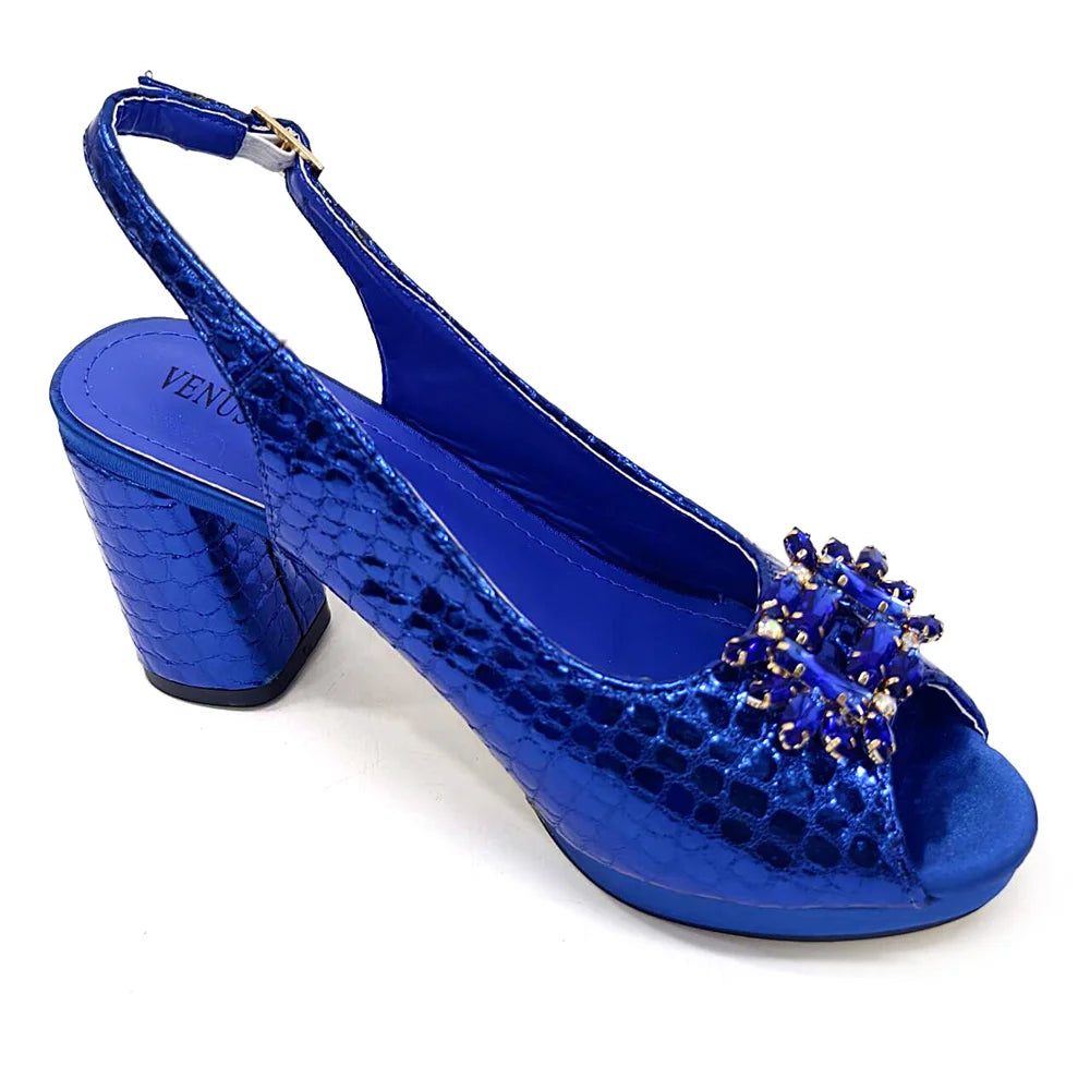 Italian Shoes and Bags Matching Set 2024 Women Heel Party for Silver Colour Italian Design Wedding Bigger Size Shoes
