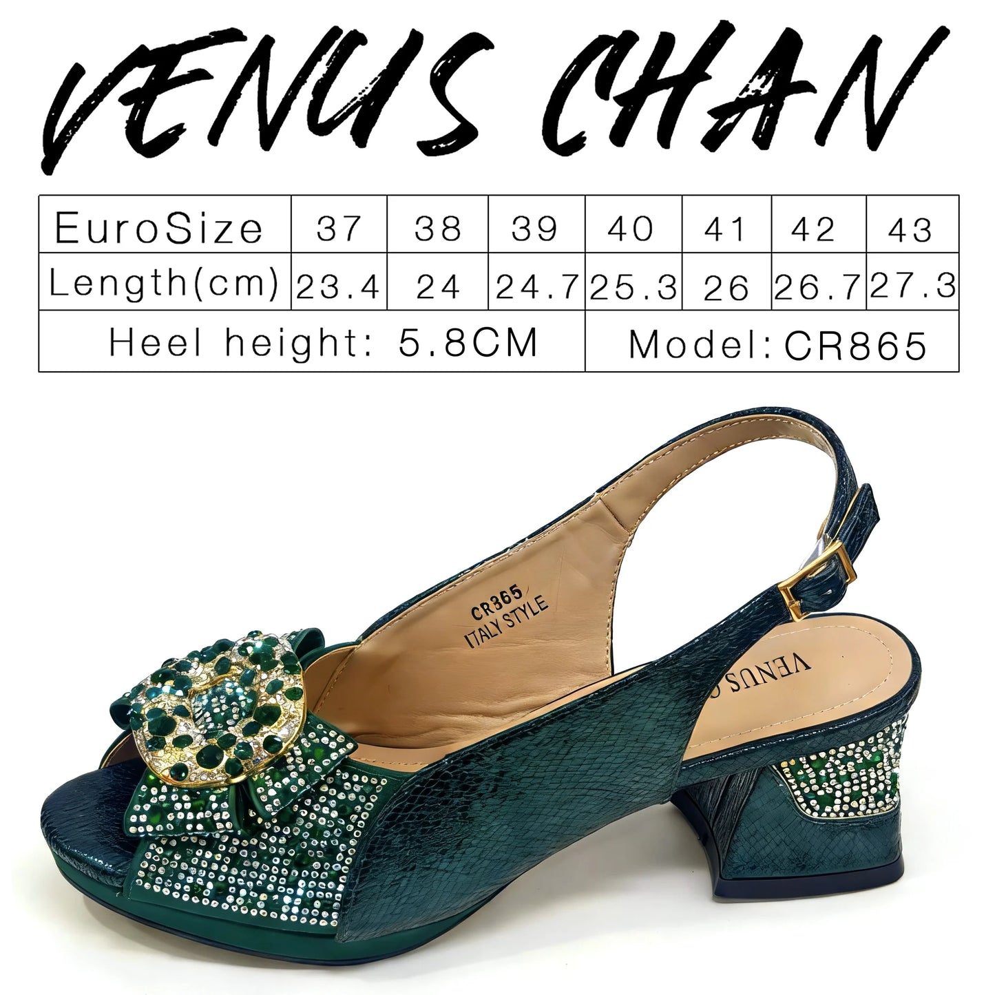 2026 INS Green Elegant Women's High Heel Shoes and Rhinestone-Embellished Bag Set - Perfect for Any Occasion