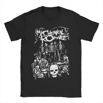 Men Women Mcr Band  Punk Rock T Shirt My Chemical Romance  100% Cotton Clothes Vintage Round Collar Tee Shirt Plus Size T-Shirt