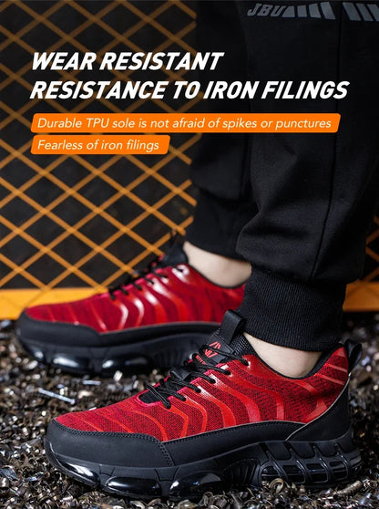 New 2024 Fashion Steel Toe Work Safety Shoes For Men Anti-smash Anti-puncture Indestructible Sneakers Protective Male Footwear