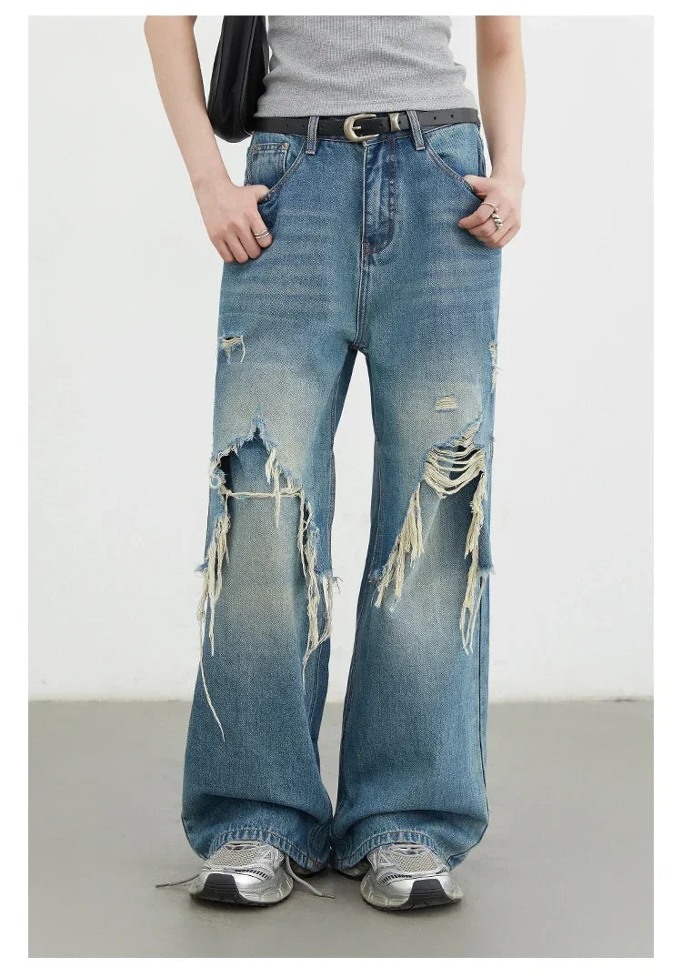 Women Jeans Fashion Casual Loose High Waisted Wide Leg Denim Pants Streetwear Female Trousers Spring Autumn New 2026