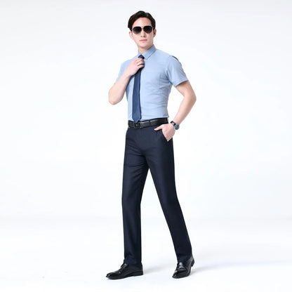 Brand New High-end Men's Wool Pants -Wool Blend Thin Fabric for Summer,Business Formal Dress Pants,Wool Blend Trousers