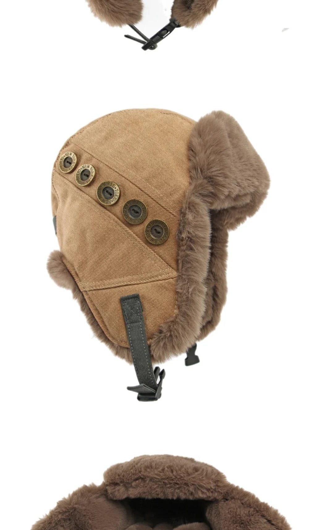 Russian Hat Thick Warm Winter Hat Men Women Windproof Ski Trapper Earflap Cap Faux Rabbit Fur Hat Male Female Bomber Hat