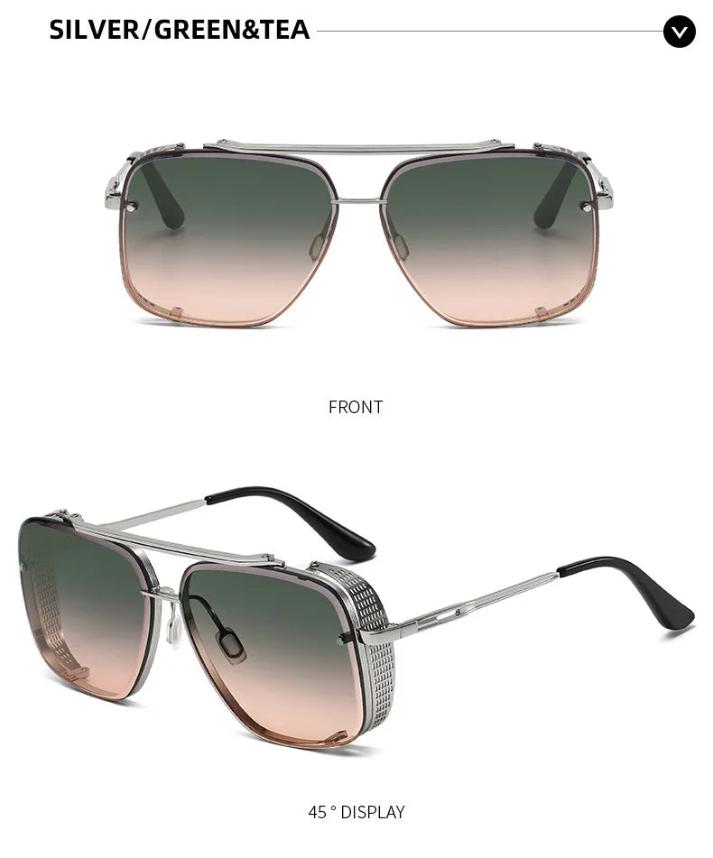 Steampunk Vintage Sunglasses For Men Luxury Punk Sunglasses Women  Retro Square Sonnenbrille Fashion Glasses Gafas De Sol Lentes