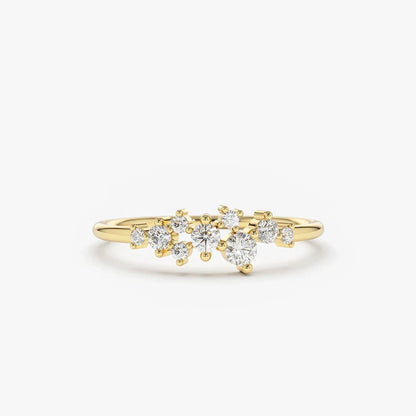 925 Sterling Silver Moissanite Ring Wedding Bands for Women Brilliant Lab Diamond Ring Bijoux Bague Fine Jewelry Gift