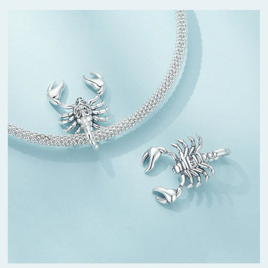 925 Sterling Silver Scorpion Pendant Necklace Platinum Plated Neck Chain for Women Party Fine Jewelry Gift