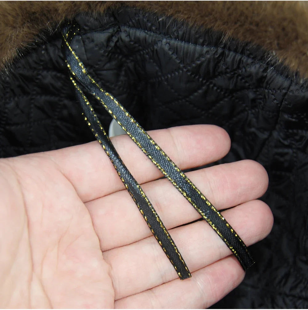 Hot Sale Faux Mink Fur Hat Winter Genuine Baseball Cap Russia Fashion Elegant Lady Warm Faux Fur Ball Straw Hat