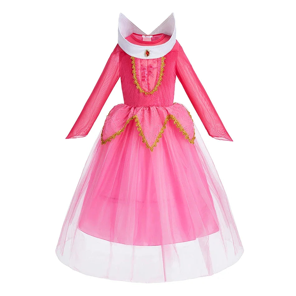 Children Princess Clothing Kids Elsa Anna Cinderella Rapunzel Party Cosplay Dresses Little Girls Christmas Halloween Dress Up