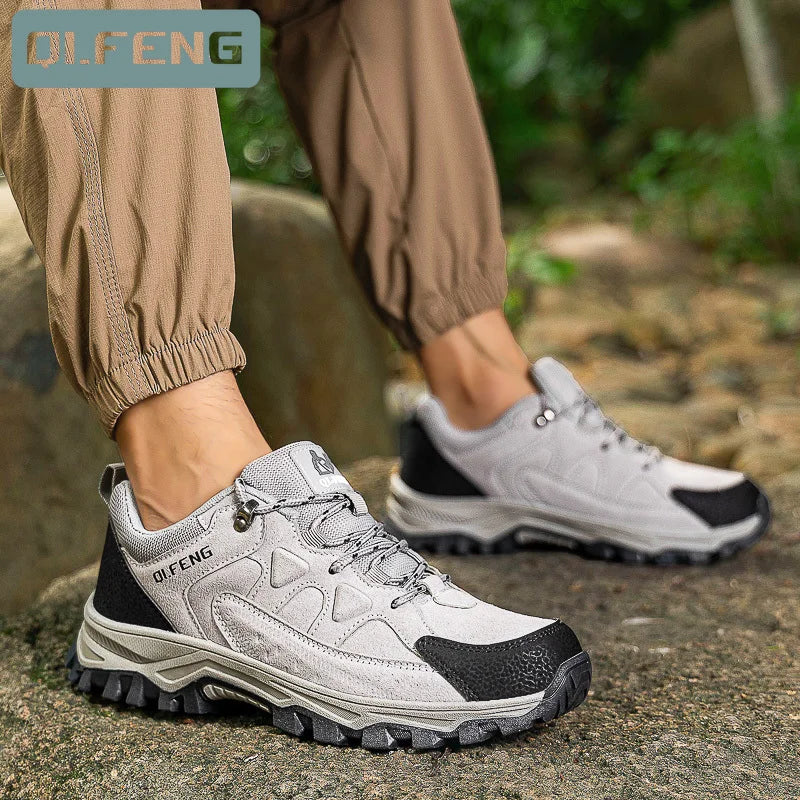 PLUS SIZE Men Women Adventure Sneakers Durable Grip Non-Slip Shoes Lace-Up Comfort Ideal for Outdoor Hiking Boots Men Footwear
