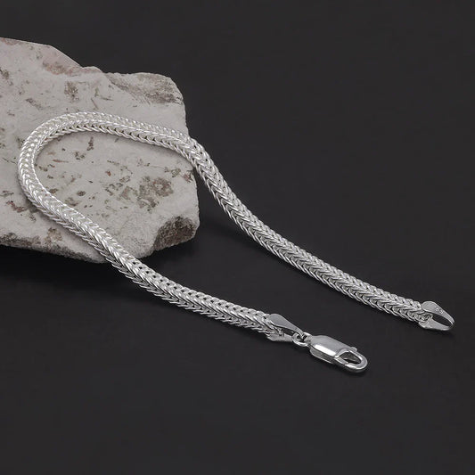Bracelet chaîne queue de renard en argent sterling 925 de 2,8 mm pour hommes et femmes, bracelet classique poli, accessoires de bijoux tendance et simples