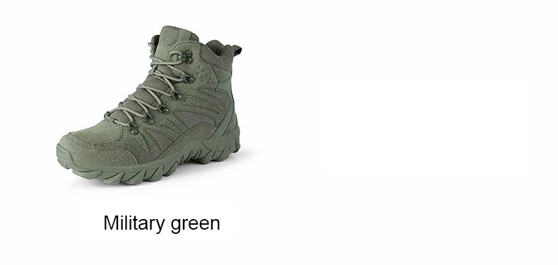 Men Boots Outdoor Combat Ankle Boot Tactical Boots for Man Anti-Slip Motocycle Boots Climbing Hiking Shoes Size 39-46