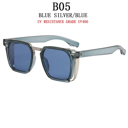 2023 Fashion Punk Sunglasses For Men Vintage Square Steampunk Glasses Luxury Sunglasses Women Trending Sonnenbrille Gafas De Sol