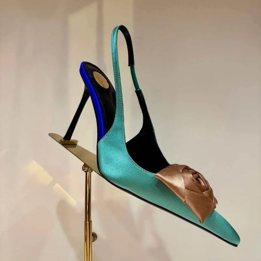 Ladies' Springand SummerStiletto Heelswith PointedPoints AndHollow OutBanquet Shoes,European AndAmerican SexyRose Fashion Shoes