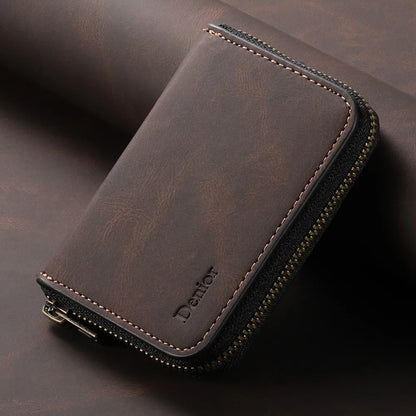 for Magsafe Zipper Wallet Phone Card Holder for IPhone 16 Pro Max 15 14 13 12 S25 S24Plus Ultra Pixel 9  Anti-theft Leather Case