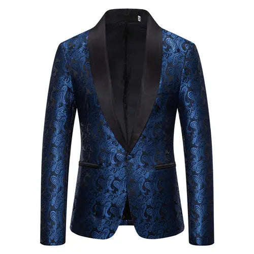 2026 New Men's Red Cashew Flower Blazer, Wedding Party Dress Jacket, White Blue Black Brands Blazers Coat, S M L XL XXL