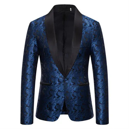 2026 New Men's Red Cashew Flower Blazer, Wedding Party Dress Jacket, White Blue Black Brands Blazers Coat, S M L XL XXL