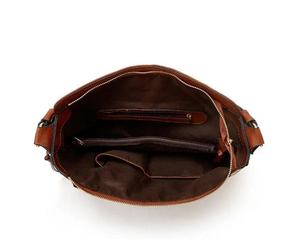 Hobo Bag Leather Women Handbags Female Leisure Shoulder Bags Fashion Purses Vintage Bolsas Large Capacity Tote Bag