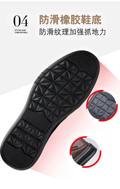 2026 Spring Business Casual Shoes for Men Solid Color New Designer Half Slippers Shoes Male Fashion Soft Sole Leather Shoe Man