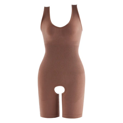 Shapewear One-Piece Body Sculpting Underwear Large Size Hip Lifting Tummy Control Open Bottom Briefs Comfortable Underwear