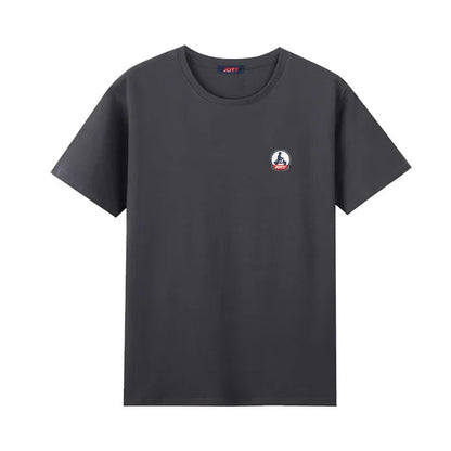Europe Summer High Quality Tops 100%Cotton Men Women T-shirt Embroidery Logo Couple Casual Loose O-Neck Short Sleeve Tees