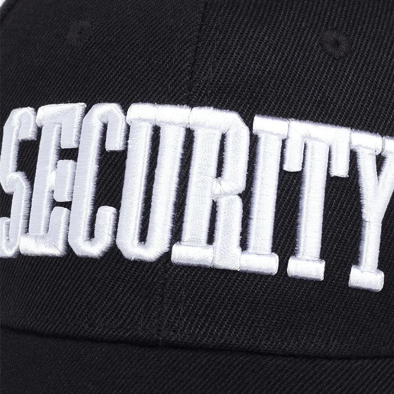 Unisex SECURITY Embroidery Baseball Caps Spring and Autumn Outdoor Adjustable Casual Hats Sunscreen Hat