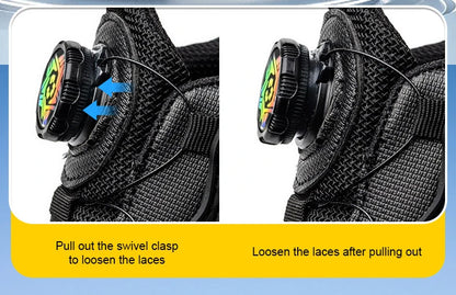 Men Rotating Button Safety Shoes Steel Toe Work Sneakers Indestructible Shoes Puncture-Proof Work Boots Air Cushion Safety Shoes