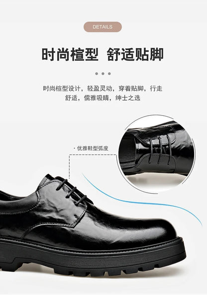 Men Comfortable Leather Work Shoes for Long Standing