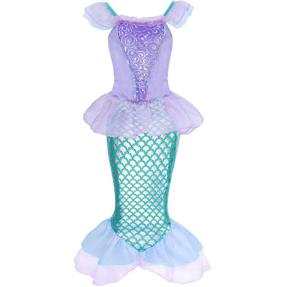 Photography Costume Girls Princess Birthday Party Little Mermaid Ball Gown Girl Ariel Puffy Dress Prom Festival Apparel Vestidos