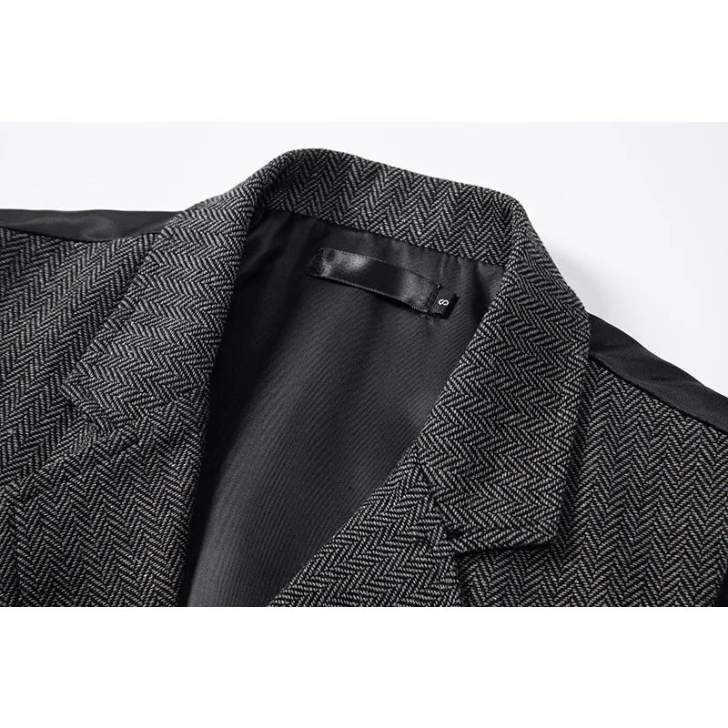 Waistcoat Man British Style Turn Down Collar Men Vest Slim Solid Double-breasted Sleeveless Versatile Male Suit Vest