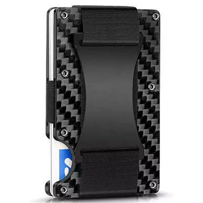 Étui portefeuille mini slim en fibre de carbone forgée, organisateur pour homme, Cartera Tarjetero Hombre, porte-cartes de crédit, cadeau de luxe