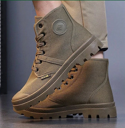Canvas Ankle Retro Male Shoes Short Barrel Booties High Quality Men's Boots Designer Fashion Cheap Comfortable New Non Slip Y2k