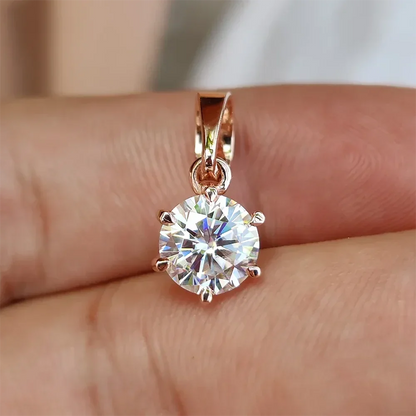 1-10Carat Moissanite Diamond Pendant Necklace for Women S925 Silver D Color VVSI Clarity Solitaire Diamond NeckchainCertified