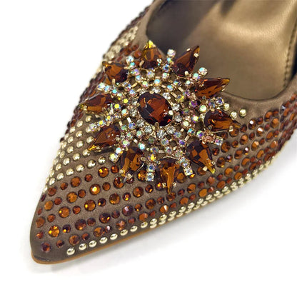 Elegant Women's Shoes and Bag Sets Wedding Party Bags and Shoes Comfortable Mid Heel Shoes Commuting Shoes for Women