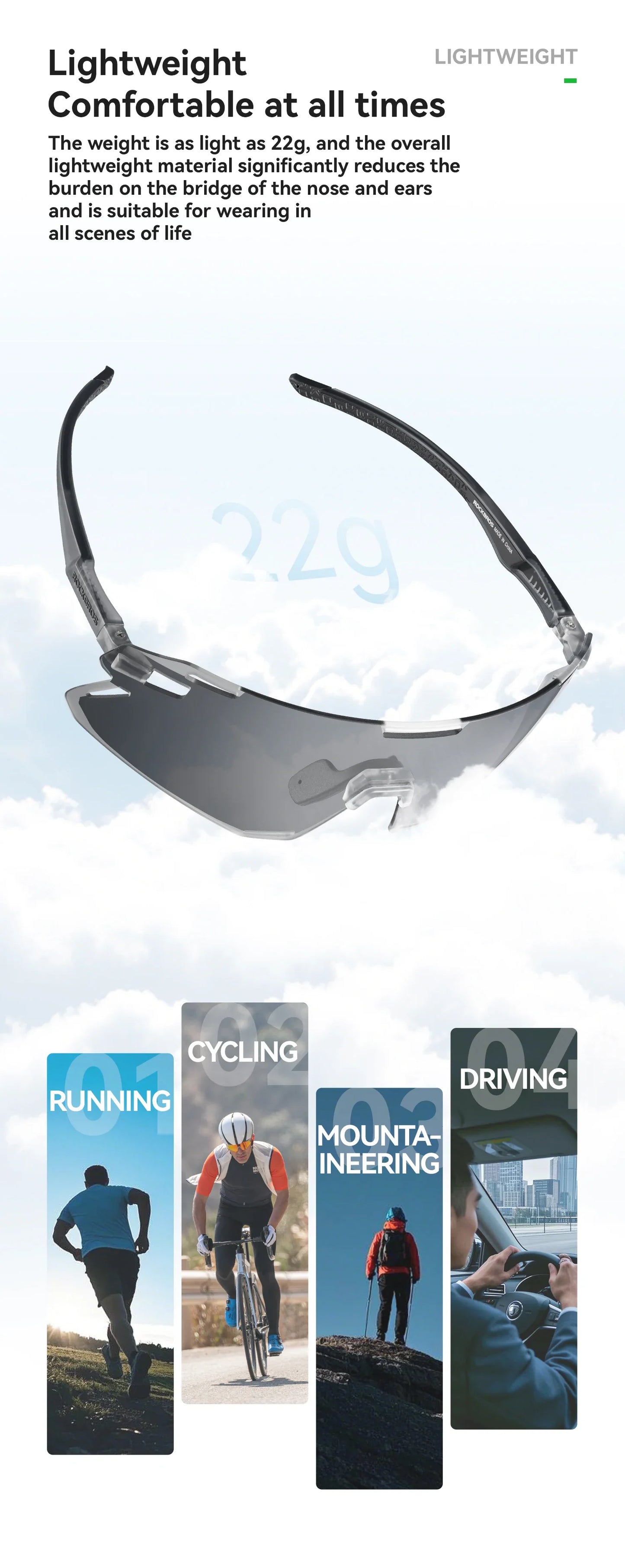 Photochromic Cycling Glasses Bike Bicycle Glasses Sports Men's Sunglasses MTB Road Cycling Eyewear Protection Goggles