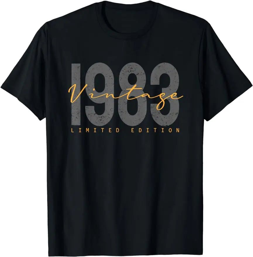 Men's 43st Birthday T-Shirt: Born 1983 Retro Streetwear Style Vintage Retro for Men's Graphic T-Shirts Birthday Gifts TShirt