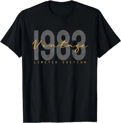 Men's 43st Birthday T-Shirt: Born 1983 Retro Streetwear Style Vintage Retro for Men's Graphic T-Shirts Birthday Gifts TShirt