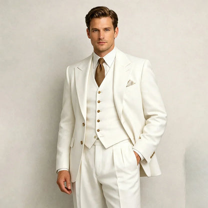 Sage Green Linen Wedding Suits for Men 3 Pieces Summer Men Suits with Vest Slim Fit Groom Tuxedo Blazer Trousers Set 2026