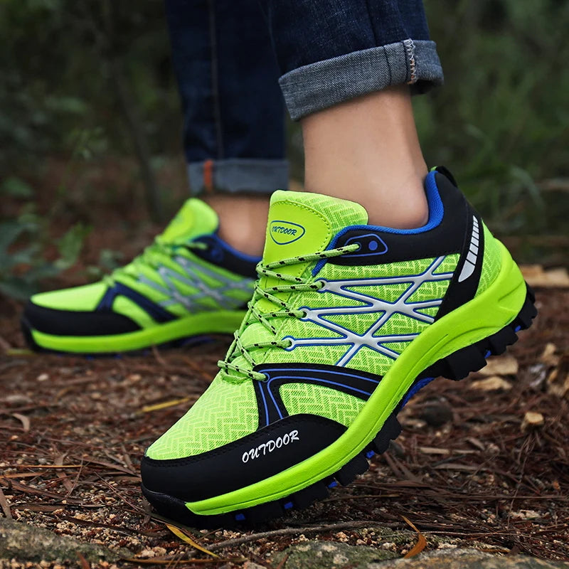 Brand Hiking Shoes Men Mesh Breathable Travel Shoe Outdoor Waterproof Hunting Fishing Shoes Mountain Off-Road Riding Sports Shoe