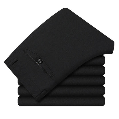 New Spring Summer Men's Linen Pants Male Dress Pants Solid Color Artificial Linen Suit Pants