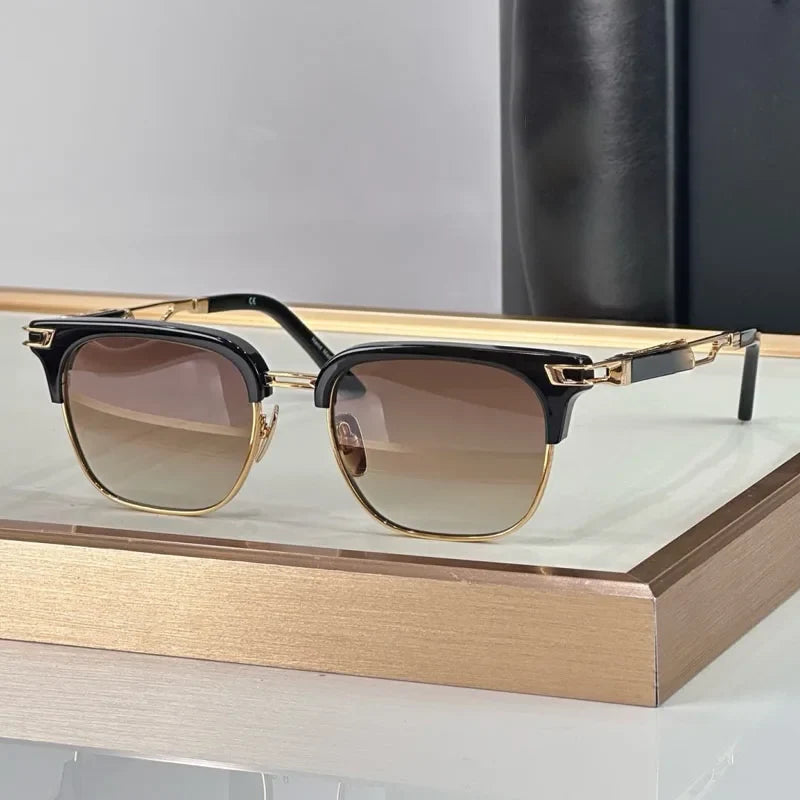 Classical Vintage Dean Eyebow Styel Men's Sunglasses Women Germany Trendy Square UV400 Alloy Acetate Prescription Eyeglasses