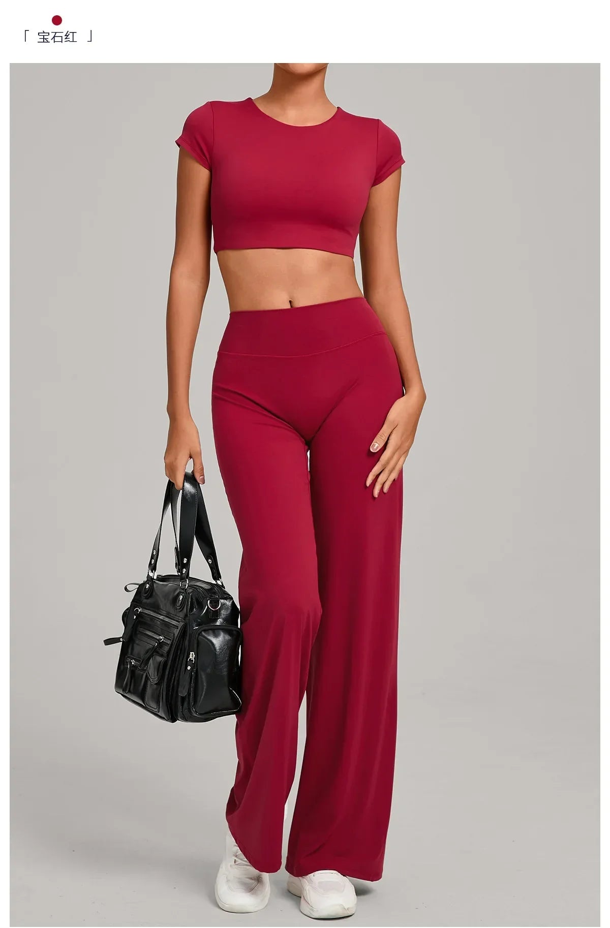 Tight-Fitting Backless Yoga Quick-Drying Straight-Leg Pants Sports Fitness Running Two-Piece Set for Women Gym Workout Yoga Suit