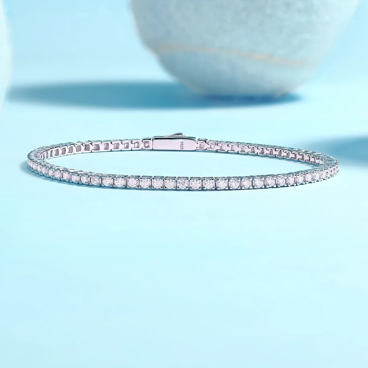 S925 Sterling Silver Moissanite Tennis Bracelet for Women Simple Row Design Elegant Sparkling Jewelry for Daily Wear