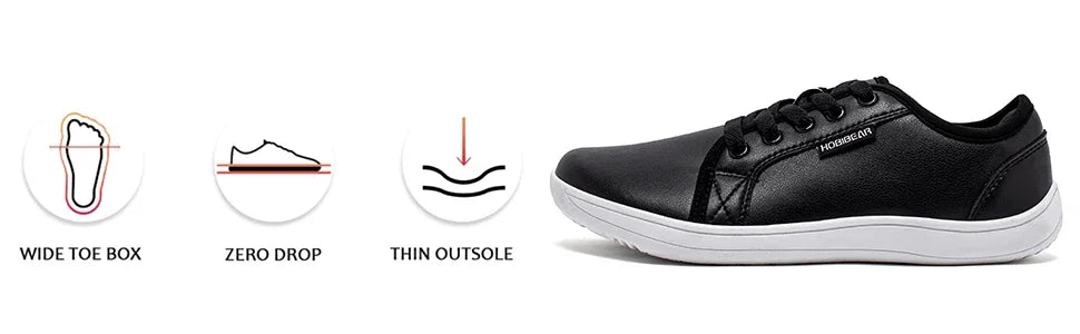 Minimalist Wide Toe Shoes Unisex Barefoot Zero Drop Sneakers Casual Artificial Leather Fashion Shoes